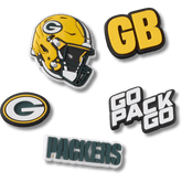 NFL Green Bay Packers 5 Pack Jibbitz Shoe Charm - Crocs