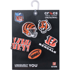 NFL Cincinnati Bengals 5 Pack Jibbitz Shoe Charm - Crocs