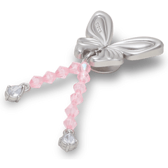 Silver Beaded Meta Butterfly Jibbitz™ charms - Crocs