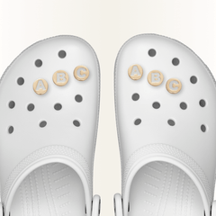 Gold Letter A-Z Jibbitz Shoe Charm - Crocs