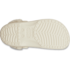 Baya Lined Fuzz-Strap Clog - Crocs