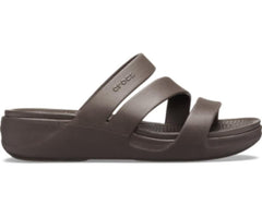 Women Crocs Monterey Strappy Wedge Espresso | Crocs Sandals