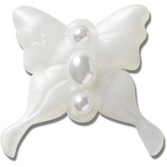 Meta Jelly White Butterfly Jibbitz™ charms - Crocs