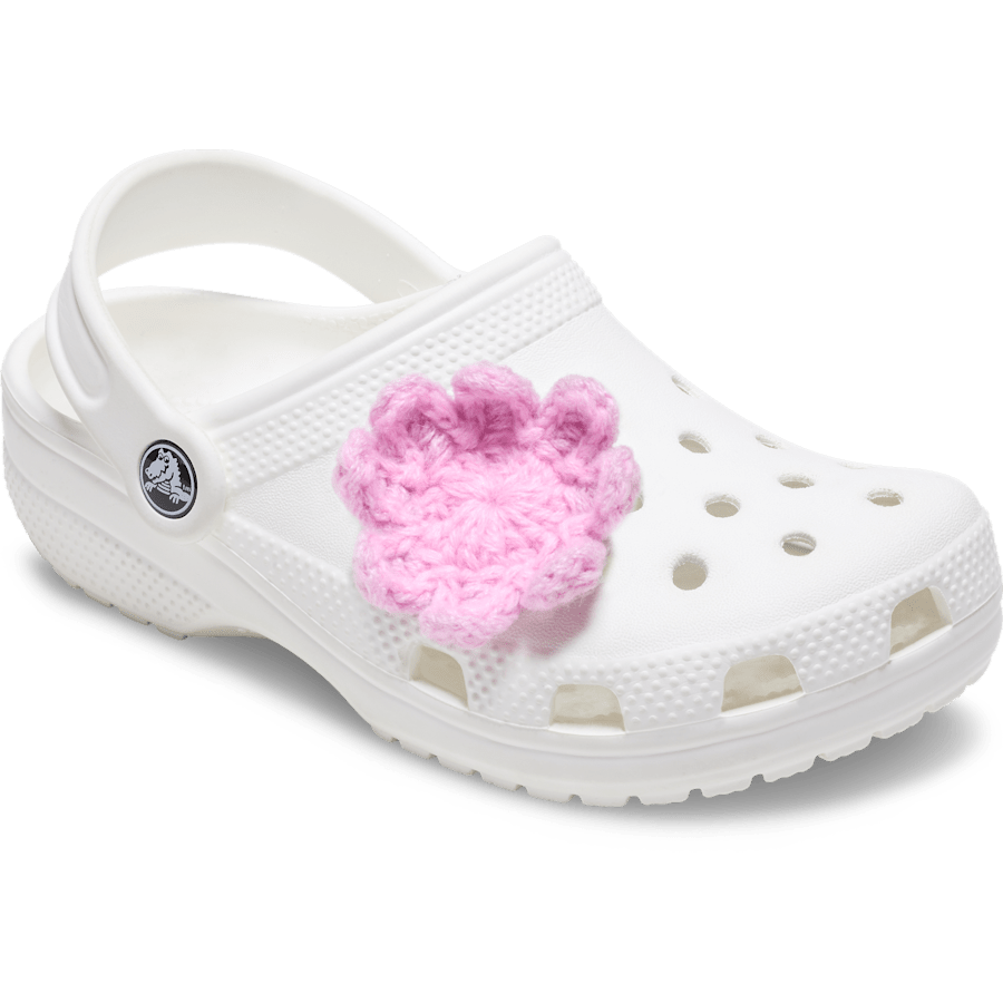Crochet Light Pink Flower Jibbitz™ charms - Crocs