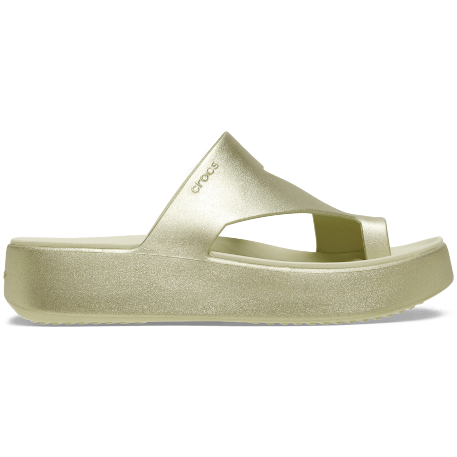 Getaway Metallic Platform Toe Loop - Crocs - US 8787