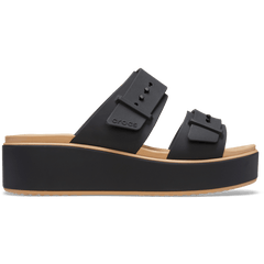 Brooklyn Buckle Matte Wrap Low Wedge - Crocs