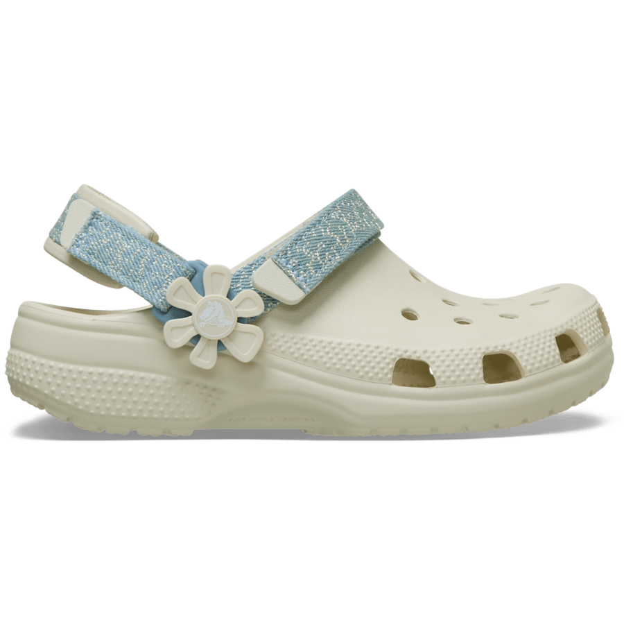 Kids’ Classic Denim Flower Adjustable Backstrap Clog - Crocs - US 9899