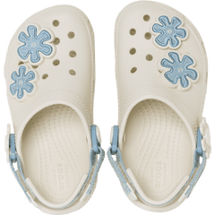 Toddler Classic Denim Flower Adjustable Backstrap Clog - Crocs