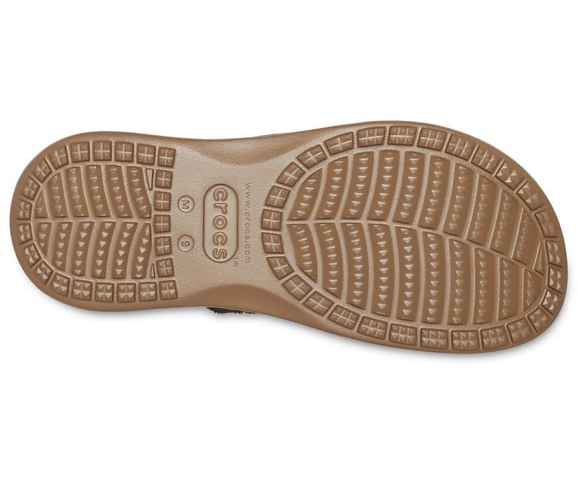 Men Santa Cruz Canvas Flip Espresso / Khaki | Crocs Sandals