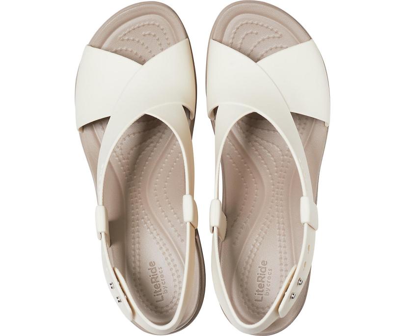 Women Crocs Brooklyn High Wedge Stucco / Mushroom | Crocs Sandals
