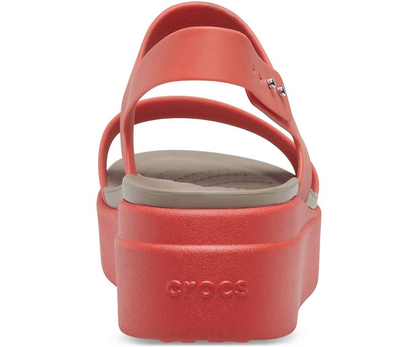 Women Crocs Brooklyn Low Wedge Spicy Orange / Spicy Orange | Crocs Sandals