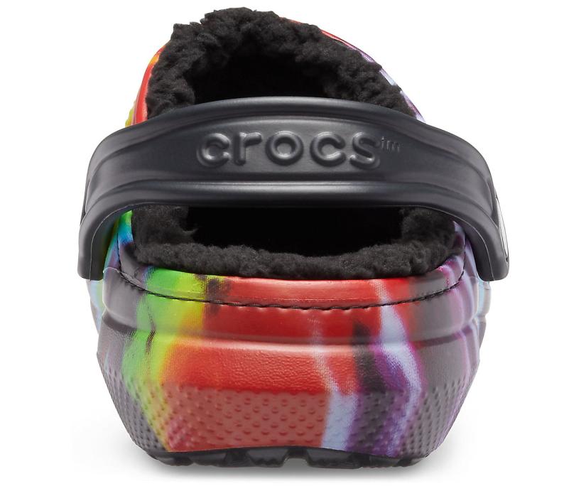 Women/Men Classic Tie-Dye Lined Clog Multi / Black | Crocs Clogs