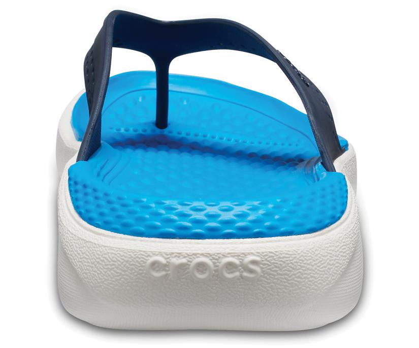 Women/Men LiteRide™ Flip Navy / White | Crocs Sandals